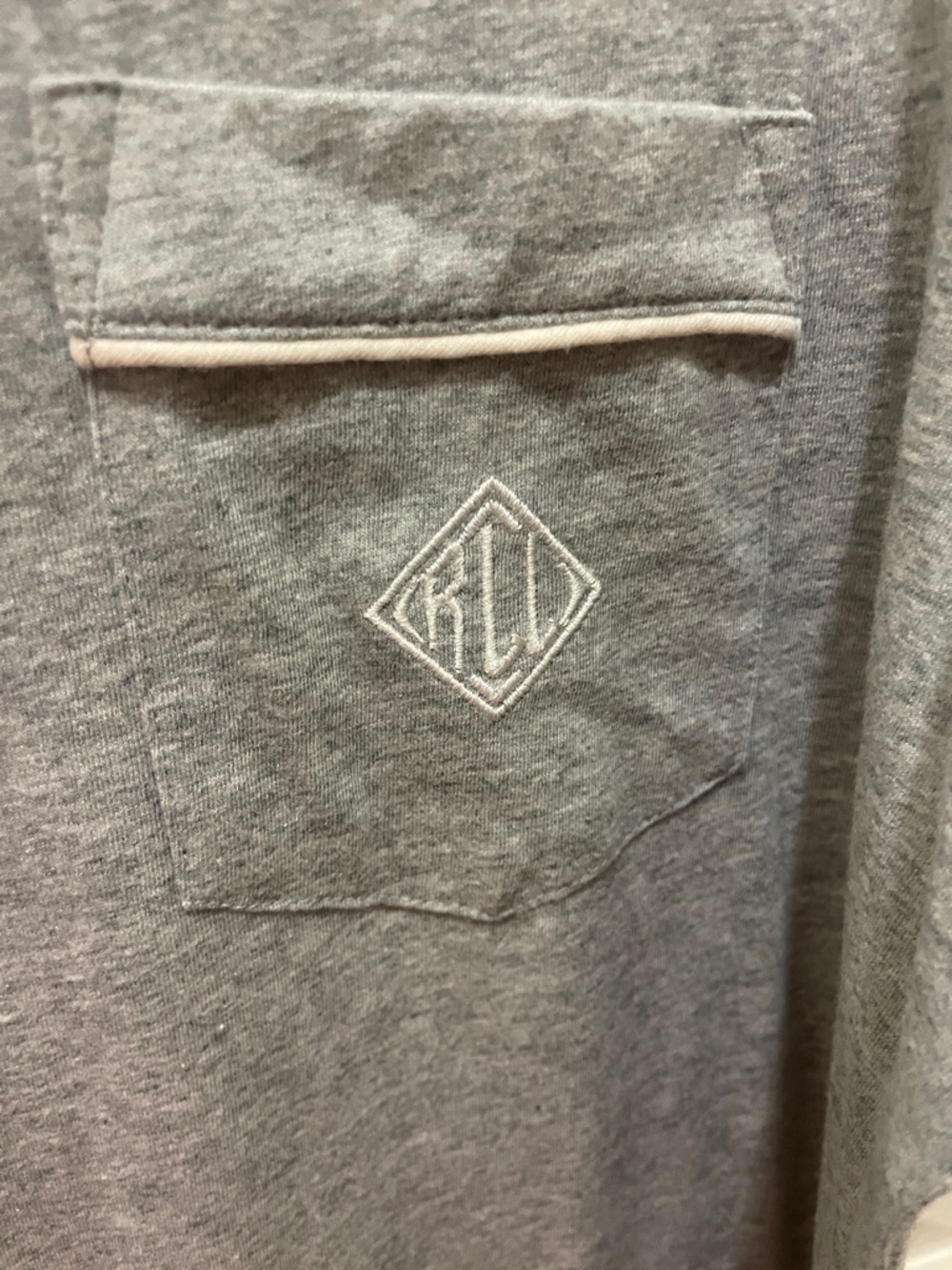 SZ XL NWT! Ralph Lauren Heather Gray Polo Night Short with White Trim - Picture 4 of 6